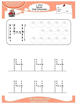 Çocuklar İçin Çizgi Çalışma Sayfaları 